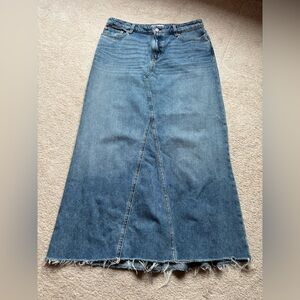 Lucky Brand Long Denim A line Skirt size 29
